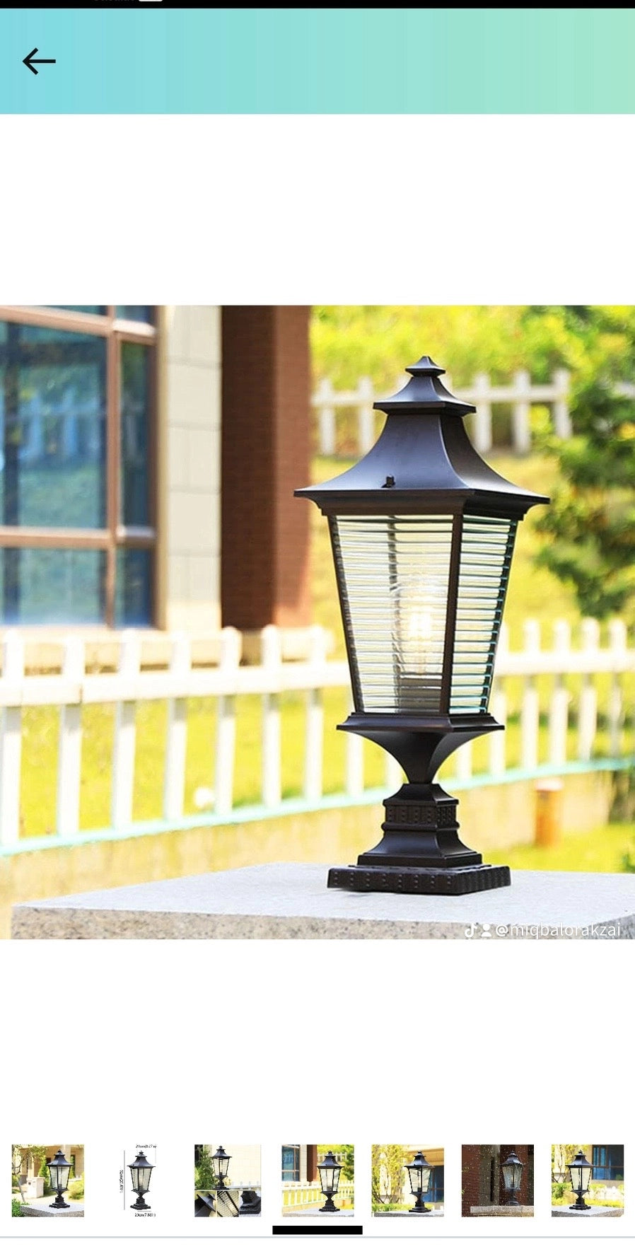 Modern Dark brown Outdoor Gate Pillar Lantern Light – 56cm | E27 Exterior Post Light for Garden, Villa & Entrance