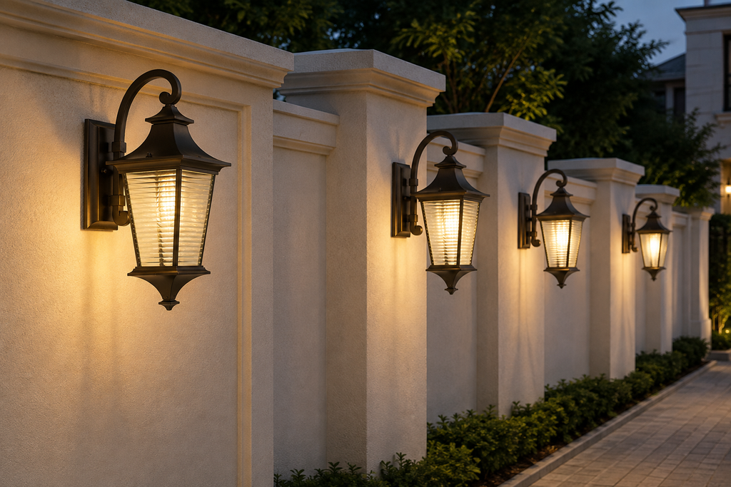 Premium Dark Brown Outdoor Wall Lantern | Waterproof Die-Cast Aluminum Wall Sconce with Ribbed Glass | Exterior Light for Villa, Garden, Gate & Entrance