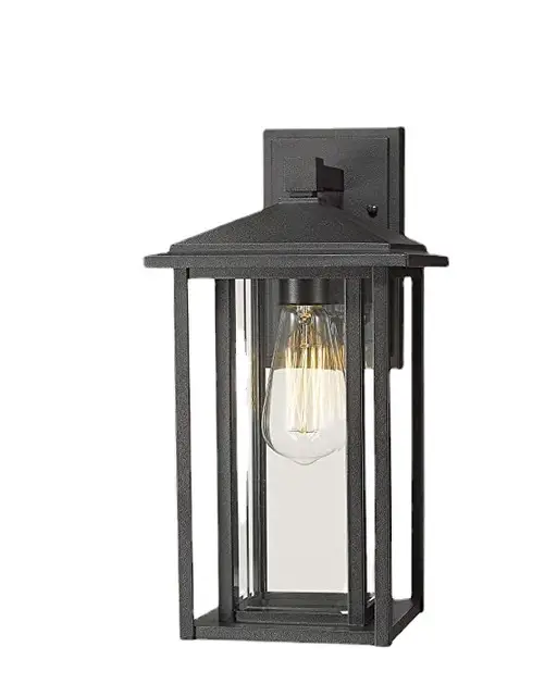 uxury Modern Black Outdoor Wall Lantern – Waterproof Exterior Light for Villa Entrance & Garden | E27