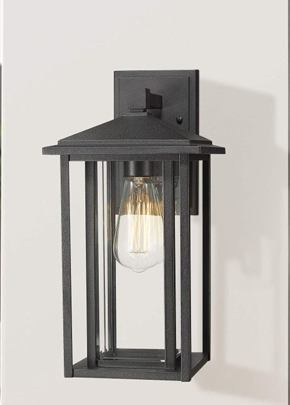uxury Modern Black Outdoor Wall Lantern – Waterproof Exterior Light for Villa Entrance & Garden | E27