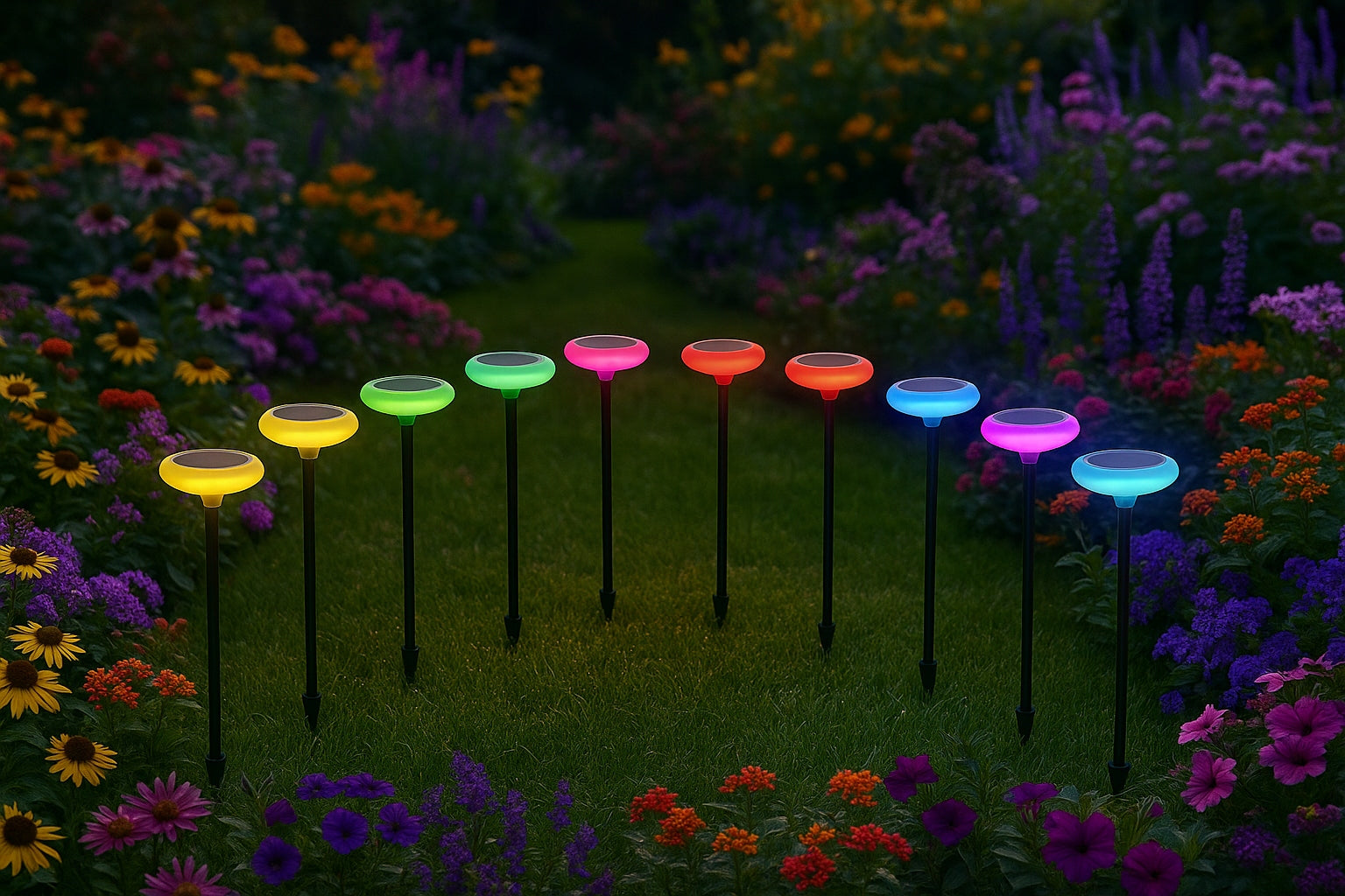 RGB Solar Garden Stake Light – Waterproof Color Changing LED Landscape Light