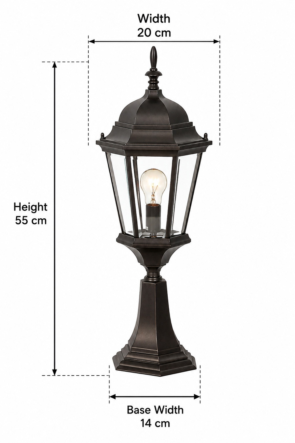 Pillar Light ,Top wall Light , gate light boundary wall light Aluminum body With clear glass