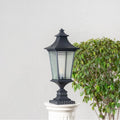 Modern Dark brown Outdoor Gate Pillar Lantern Light – 56cm | E27 Exterior Post Light for Garden, Villa & Entrance