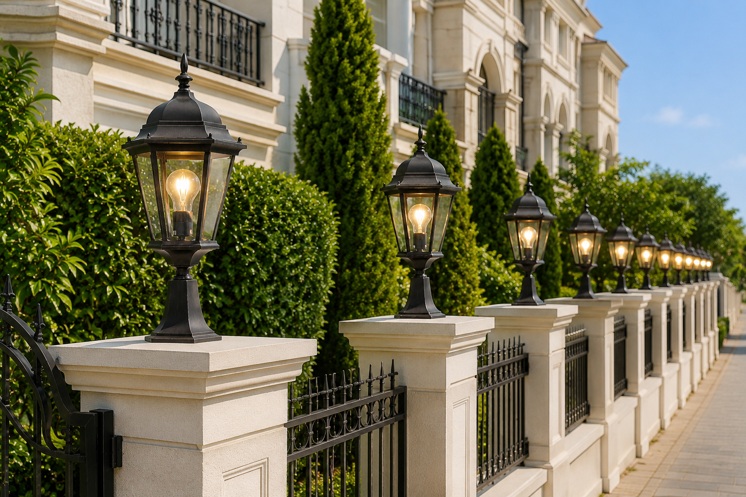 Pillar Light ,Top wall Light , gate light boundary wall light Aluminum body With clear glass