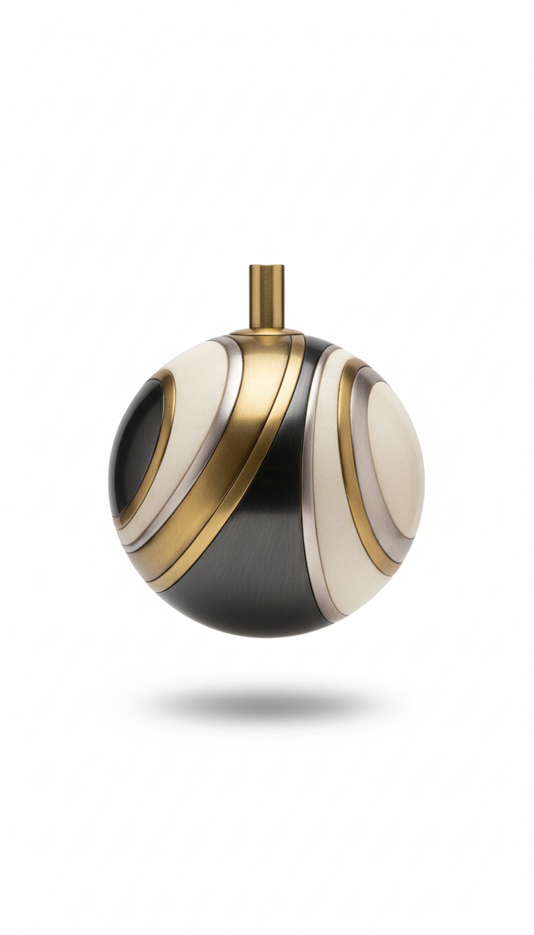 Sculpted Orb Pendant in Smoked Glass